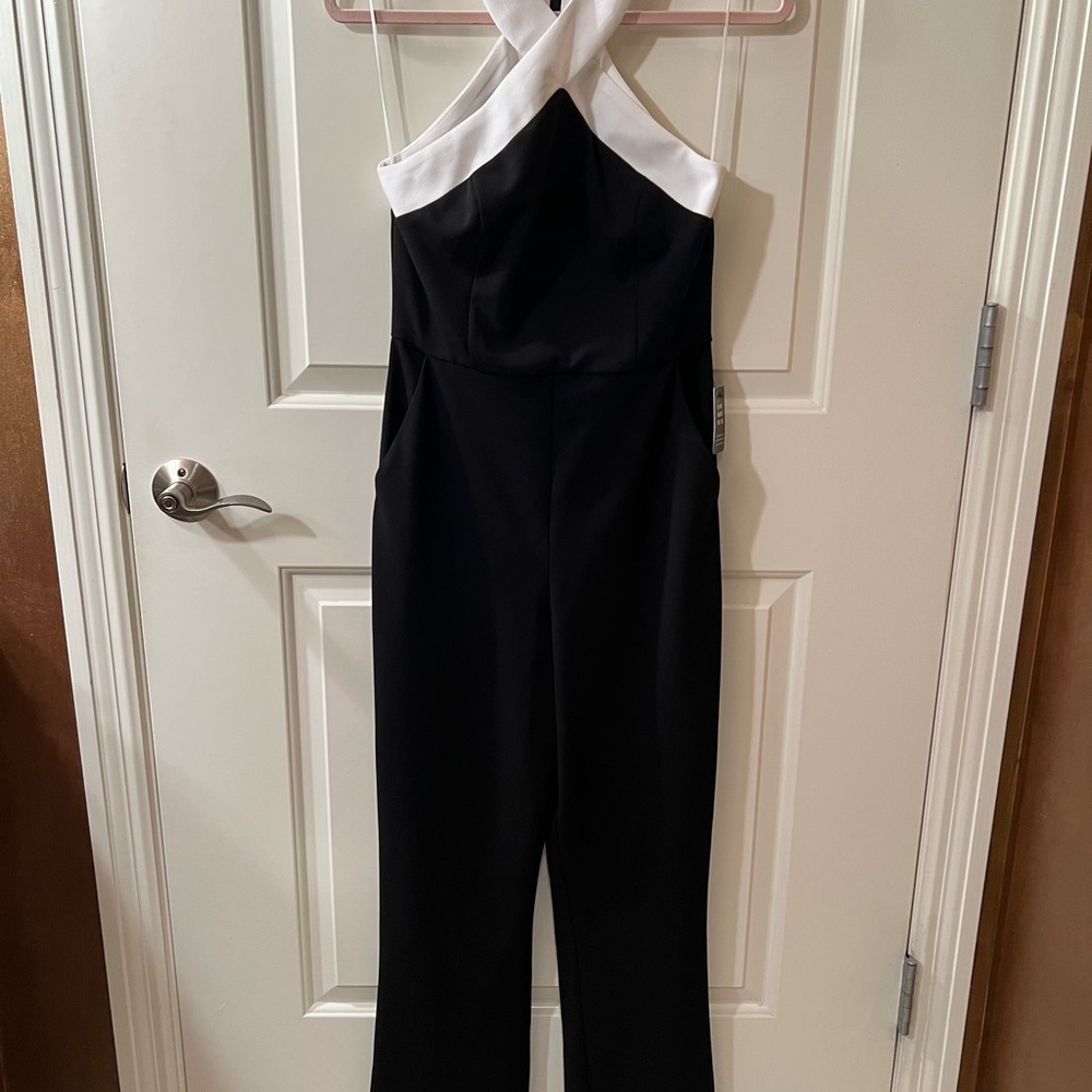 Elegant Black and White Jumpsuit